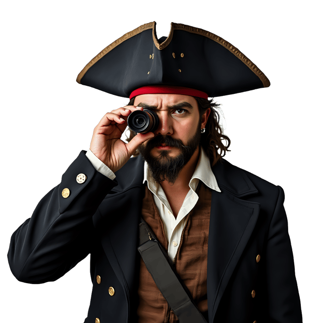 Free transparent PNG: Pirate Spyglass Pencil Sketch Illustration for Nautical and Adventure Themes