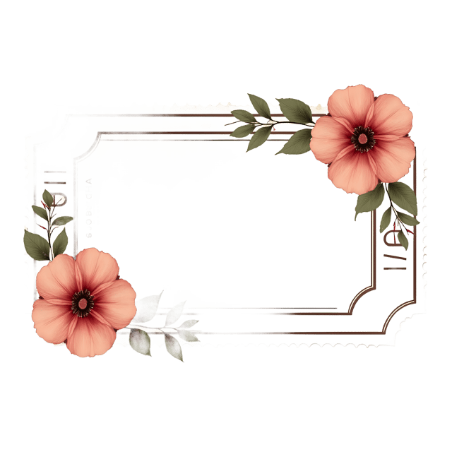 Free transparent PNG: Blank Floral Ticket  Clipart Template, free download png