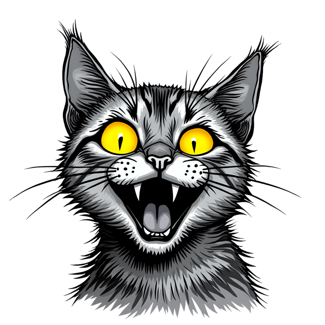 Free transparent PNG: Hissing Cat  Feline Clipart, free downloadable png