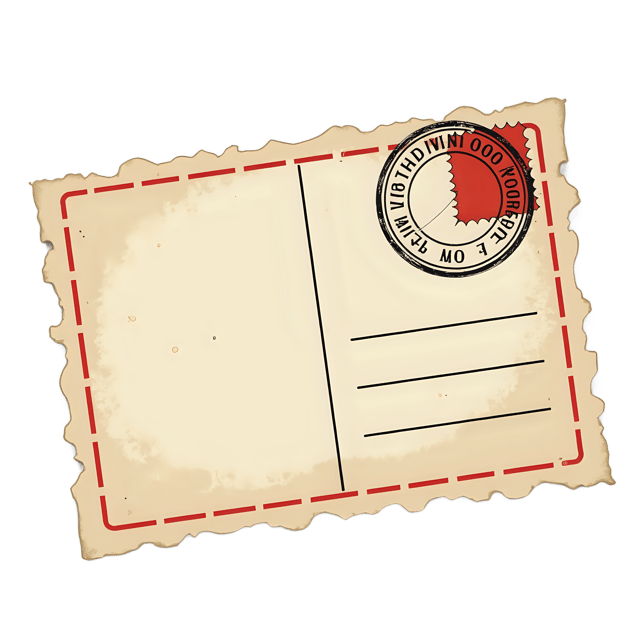 Free transparent PNG: Faded Postcard Front with Postage Stamp  Vintage Clipart, free transparent png download