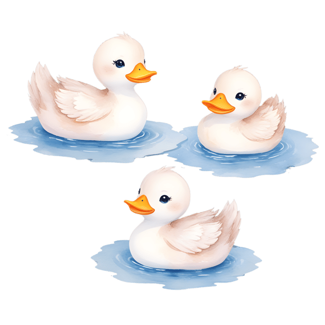 Free transparent PNG: Happy Ducks Swimming PNG with Transparent Background for Waterfowl Imagery