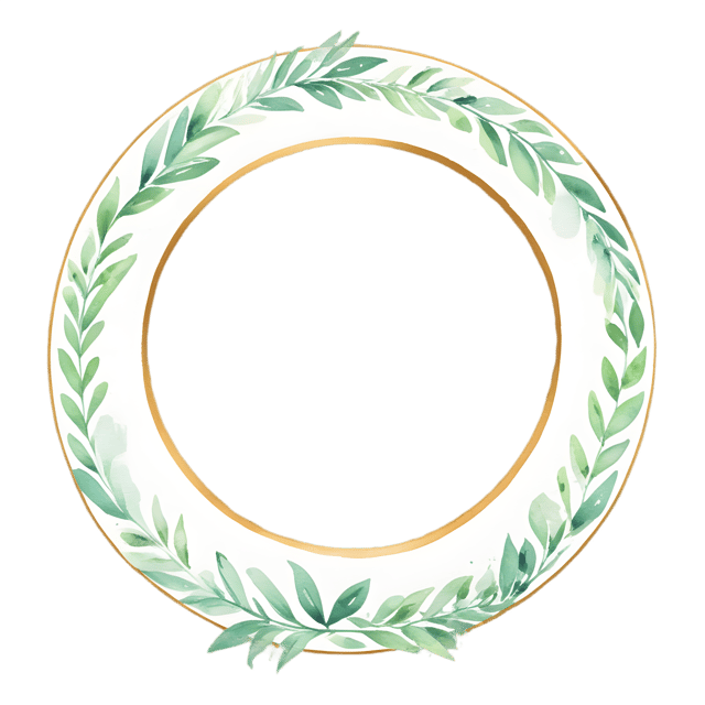 Free transparent PNG: Lush Greenery with Golden Ring PNG Design for Nature and Decor