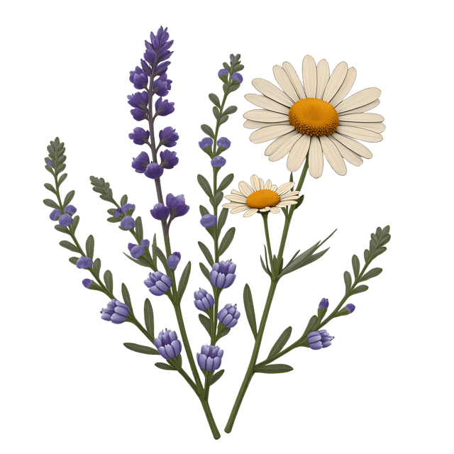 Free transparent PNG: Lavender and Chamomile Flowers PNG Clipart  Perfect for Relaxation Themes  Natural Crafts