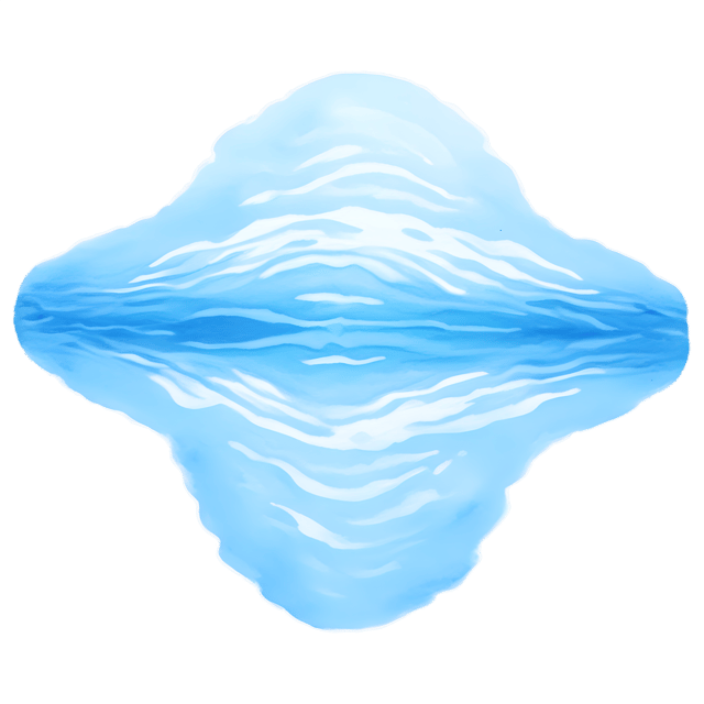 Free transparent PNG: Calm Water Ripples Symmetry PNG for Nursery and Decorative Use