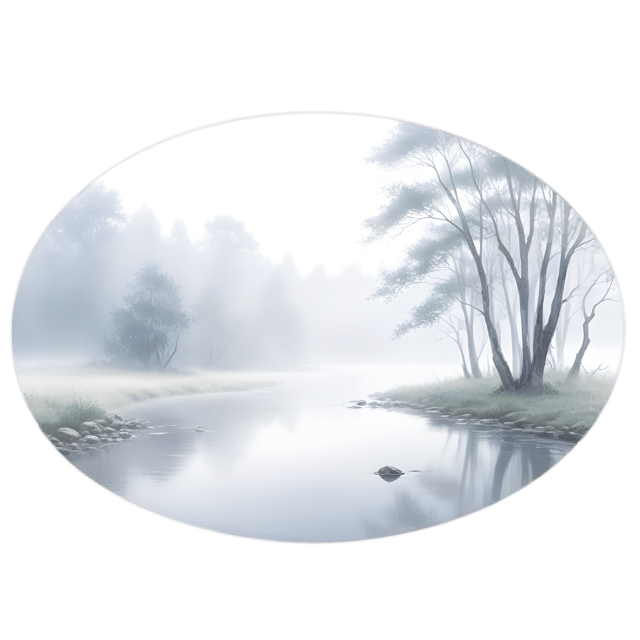 Free transparent PNG: Mist over Quiet River PNG Image with Soft Light and Ethereal Atmosphere