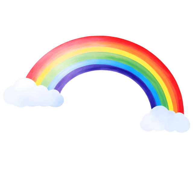 Free transparent PNG: Colorful Rainbow PNG with Transparent Background for Vibrant Imagery