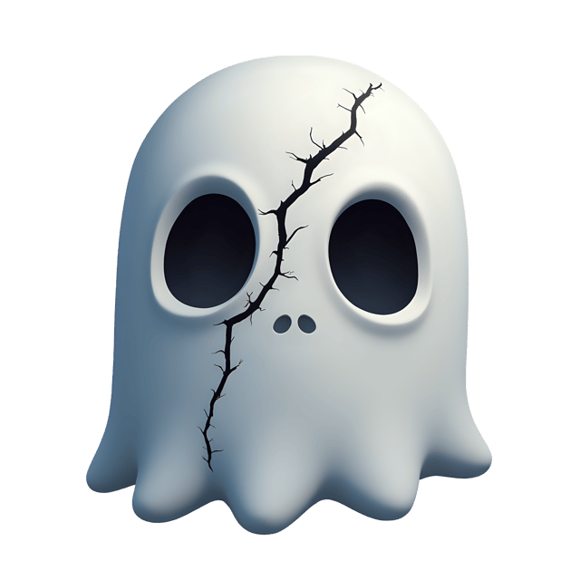 Free transparent PNG: Ghost Face with Cracked Mask  Halloween Clipart, free png download