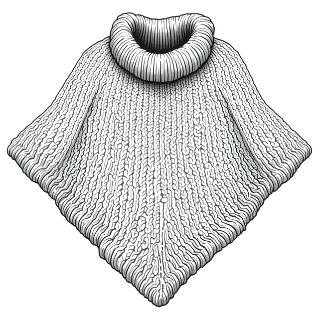 Free transparent PNG: Chic Poncho PNG  Modern Fashion Statement for Casual  Winter Outfits