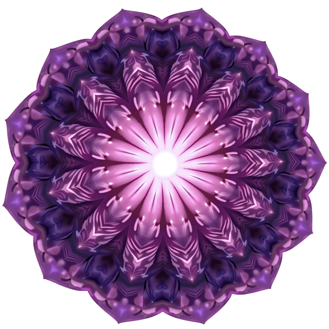Free transparent PNG: Abstract Violet Circular Design with Intricate Textures and Central Glow