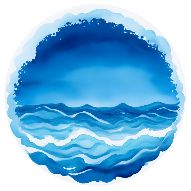 Free transparent PNG: Endless Ocean Circle with Wave Whispers PNG Transparent Background