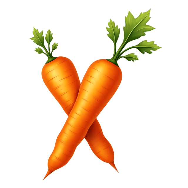 Free transparent PNG: Bright Orange Carrot Illustration with Smooth Surface and Vibrant Color