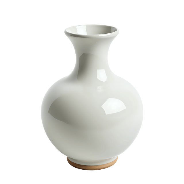 Free transparent PNG: White Glazed Ceramic Vase with Transparent Background PNG