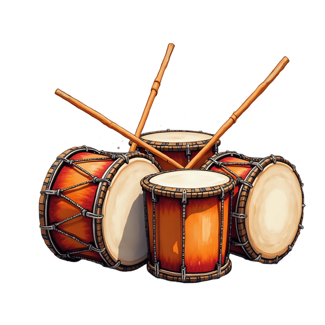 Free transparent PNG: Ceremonial Drums PNG with Transparent Background for Art and Decor