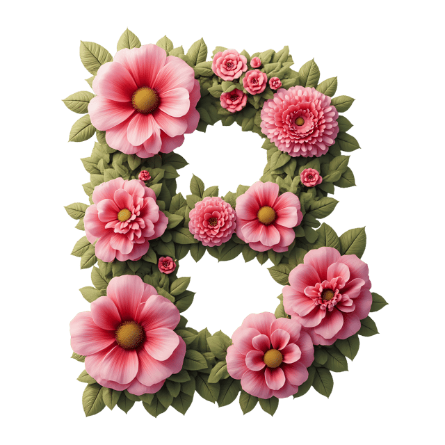 Free transparent PNG: Floral Alphabet Letter PNG with Transparent Background for Creative Design