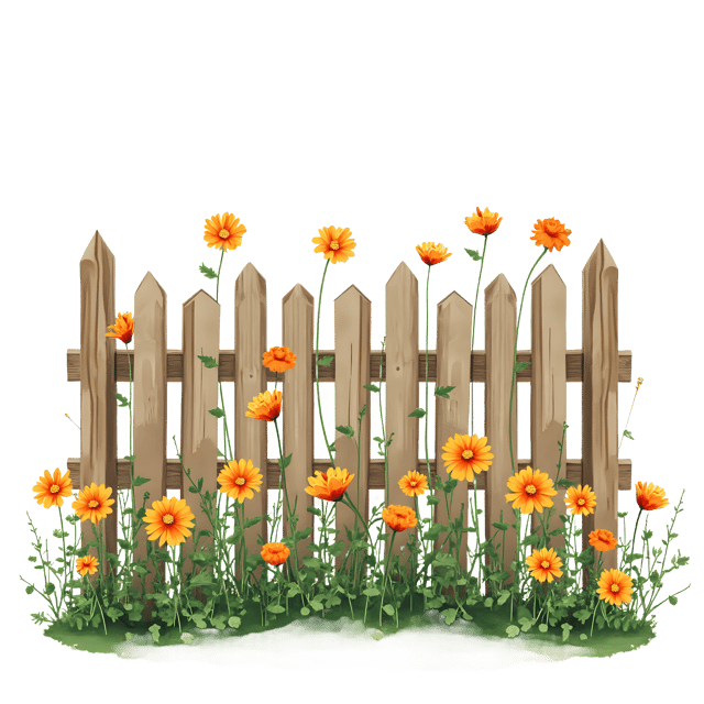 Free transparent PNG: Wooden Garden Fence  Nature Clipart, free transparent png download