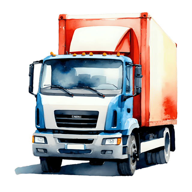 Free transparent PNG: Watercolor Truck Illustration - Transparent PNG for Designers & Creators