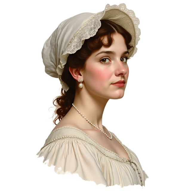 Free transparent PNG: Victorian Woman Portrait  Lace Bonnet Clipart, Free Downloadable PNG