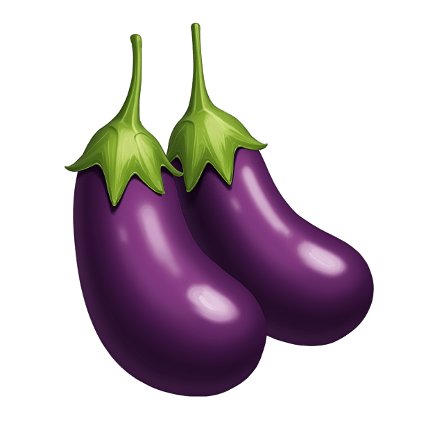 Free transparent PNG: Long Purple Eggplant Illustration with Glossy Exterior and Firm Body