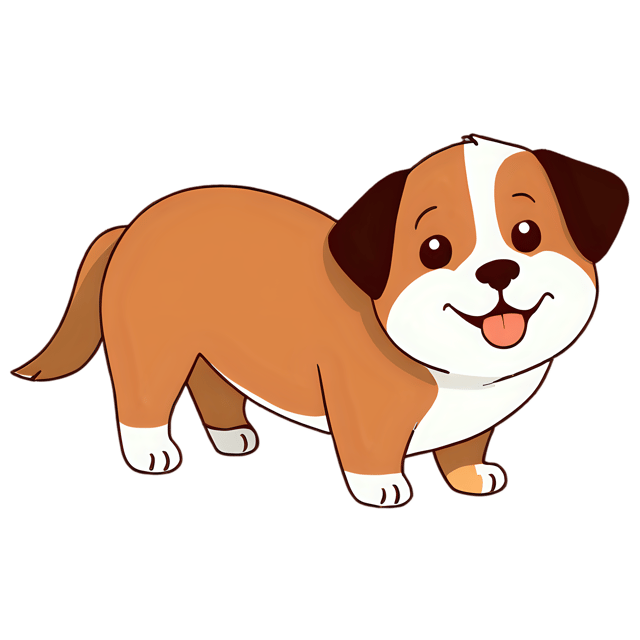 Free transparent PNG: Cute Puppy Cartoon Illustration with Transparent Background for Child-friendly Decor and Crafts