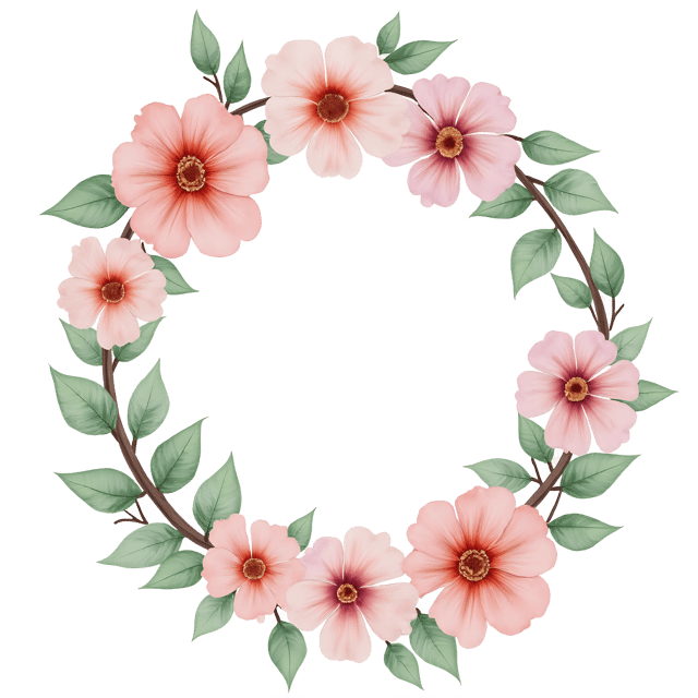 Free transparent PNG: Floral Crown with Pastel Blossoms  Free Downloadable PNG Clipart