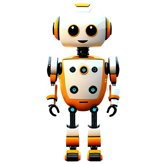 Free transparent PNG: Cute Cartoon Robot Illustration for Creative Design Projects