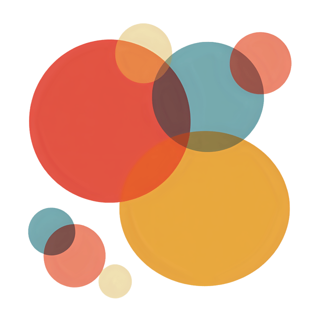 Free transparent PNG: Abstract Shapes in Vibrant Colors PNG with Transparent Background