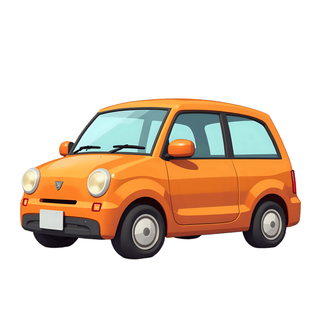 Free transparent PNG: Orange Car Parking Transparent PNG for Vehicle Imagery Needs