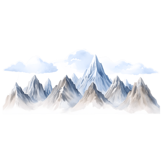 Free transparent PNG: Craggy Mountains PNG with Transparent Background for Nature and Sky Imagery