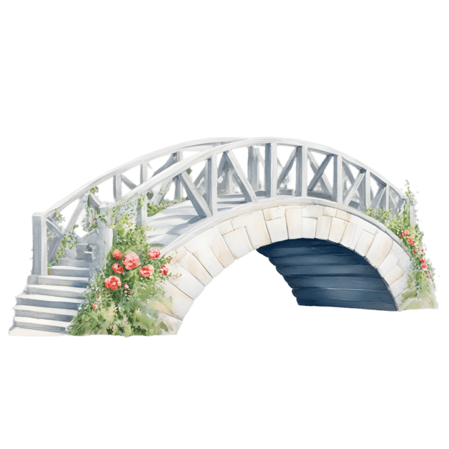 Free transparent PNG: Floral Fantasy Bridge Transparent PNG Design for Creative Projects