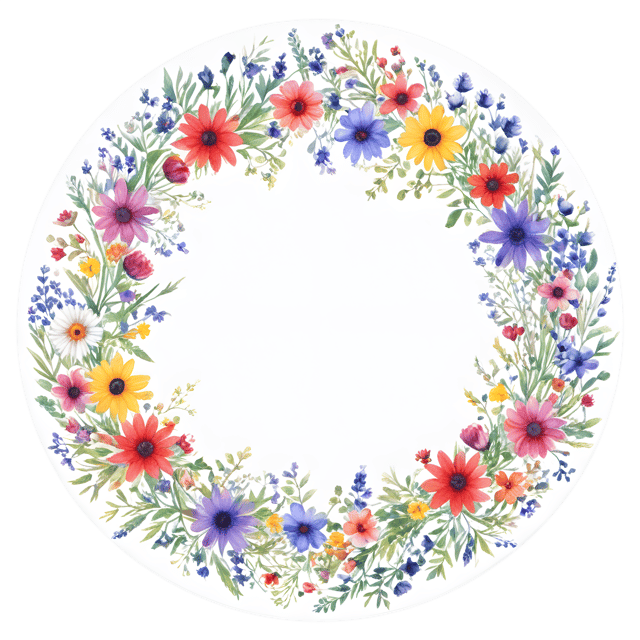 Free transparent PNG: Symmetrical Wildflowers PNG Art for Nature and Decorative Design