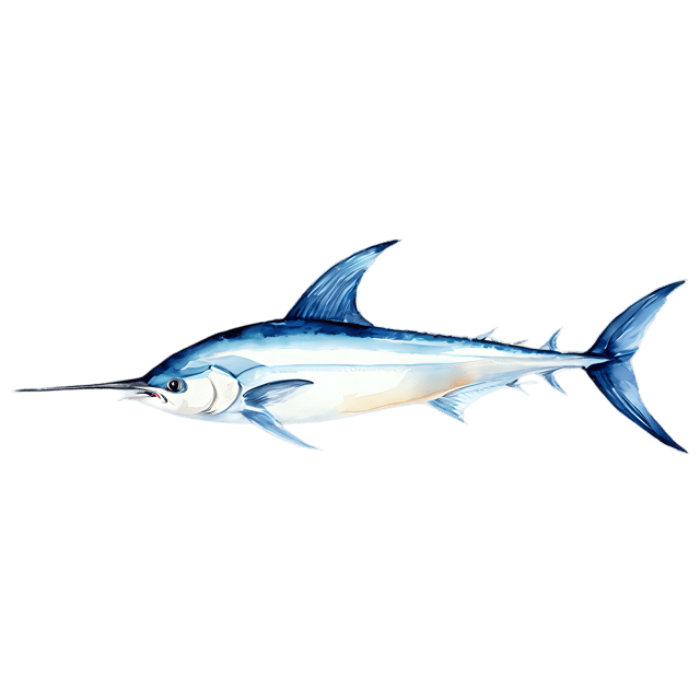 Free transparent PNG: Transparent Swordfish Watercolor Illustration – PNG Fish Clipart