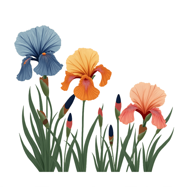 Free transparent PNG: Stunning Iris Flowers Spelling I - PNG Format with Transparent Background