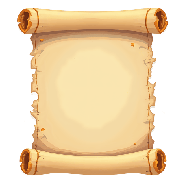 Free transparent PNG: Scroll with Golden Thread and Faded Script  Decorative Clipart, Free Download PNG