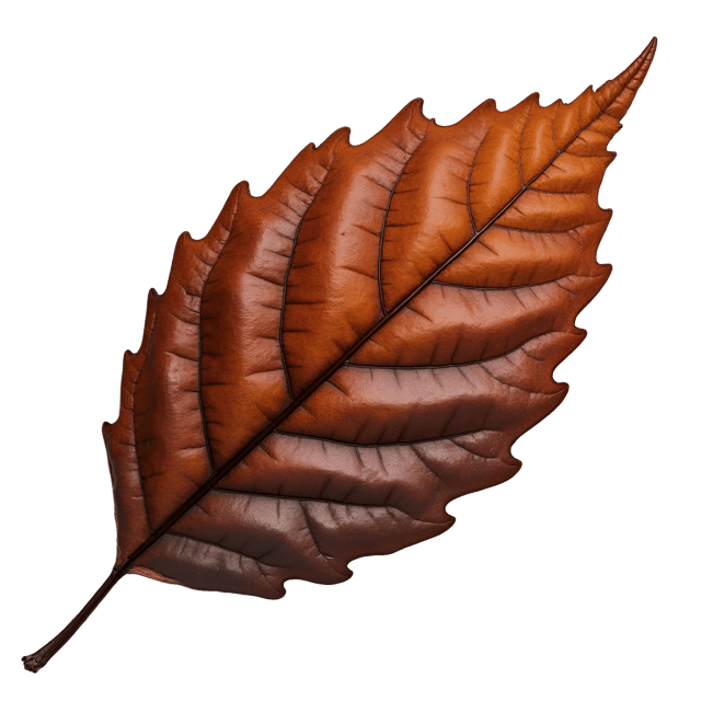Free transparent PNG: Crispy Dry Leaf Realistic Illustration with Rich Browns and Natural Texture