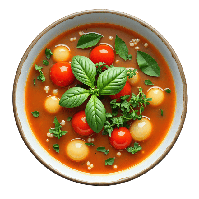 Free transparent PNG: Minestrone Soup with Fresh Herbs  Italian Cuisine Clipart, free download png