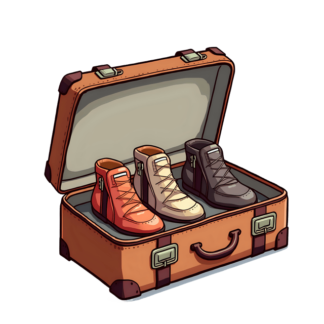 Free transparent PNG: Open Luggage with Shoes  Travel Clipart, free download png
