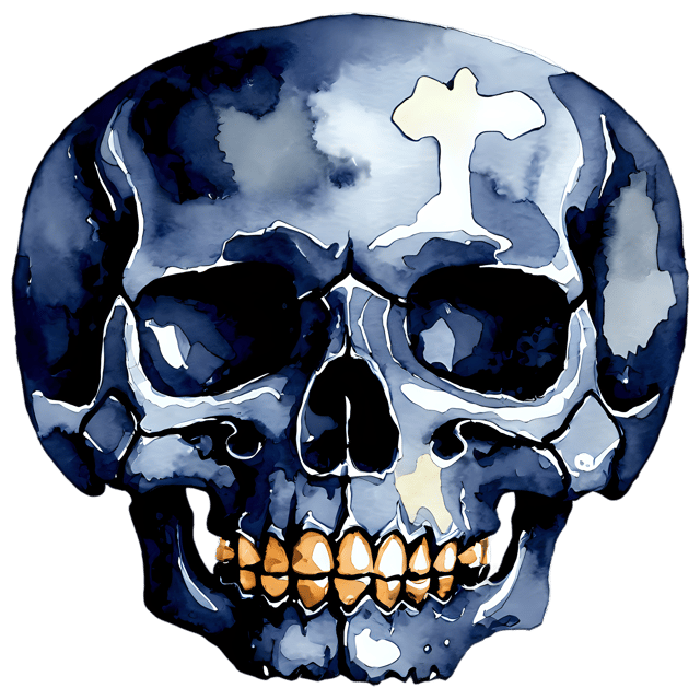 Free transparent PNG: Halloween Skull Watercolor Illustration – Transparent PNG