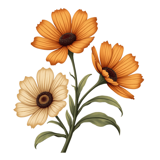 Free transparent PNG: Earth-Tone Flowers  Nature Clipart, free transparent png download