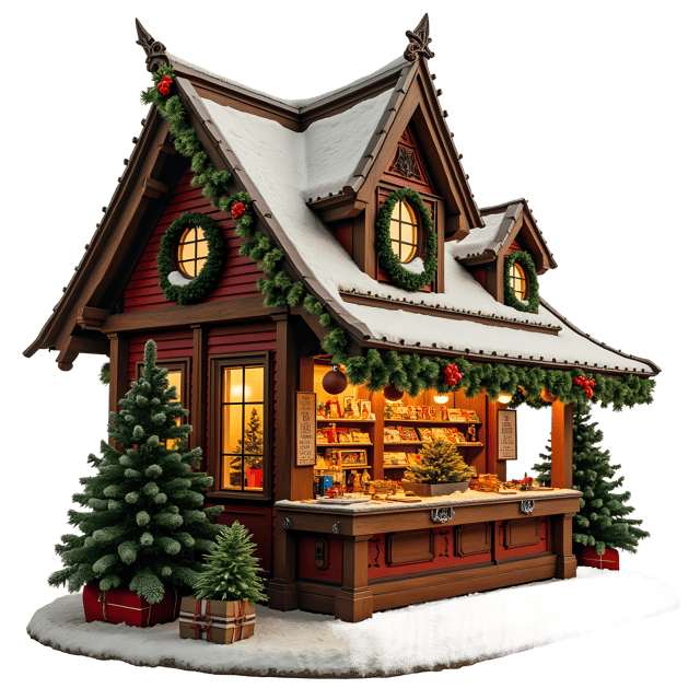 Free transparent PNG: Christmas Market Pencil Sketch for Holiday Scenes and Decorations