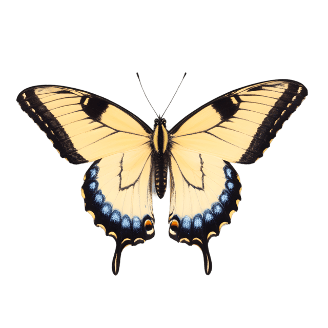 Free transparent PNG: Tiger Swallowtail Butterfly PNG with Transparent Background for Nature and Artistic Creations