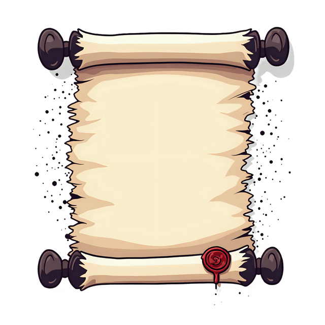 Free transparent PNG: Scroll with Ink-Splattered Edges and Seal  Medieval Clipart, free downloadable png