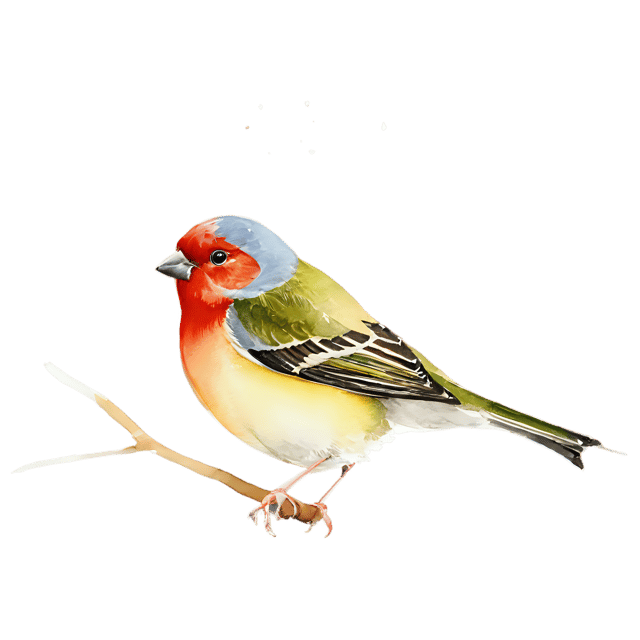 Free transparent PNG: Transparent Watercolor Finch Bird Illustration – Gentle & Artistic Clipart