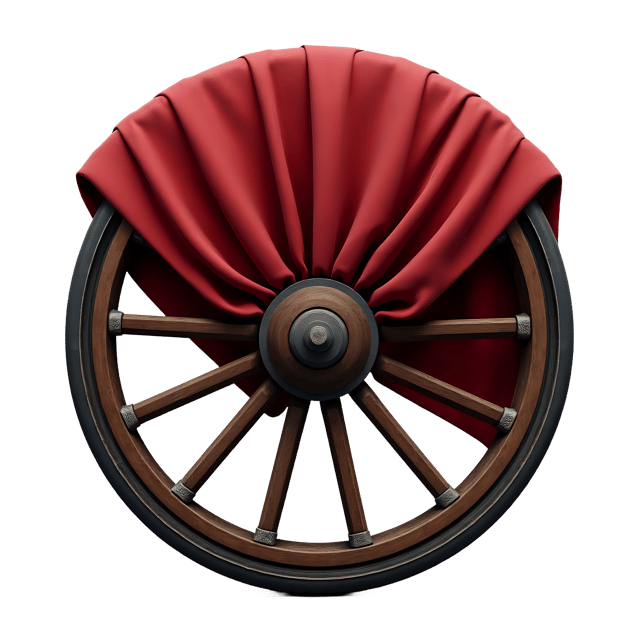 Free transparent PNG: Vintage Carriage Wheel with Velvet Drape  Classic Clipart, free png download