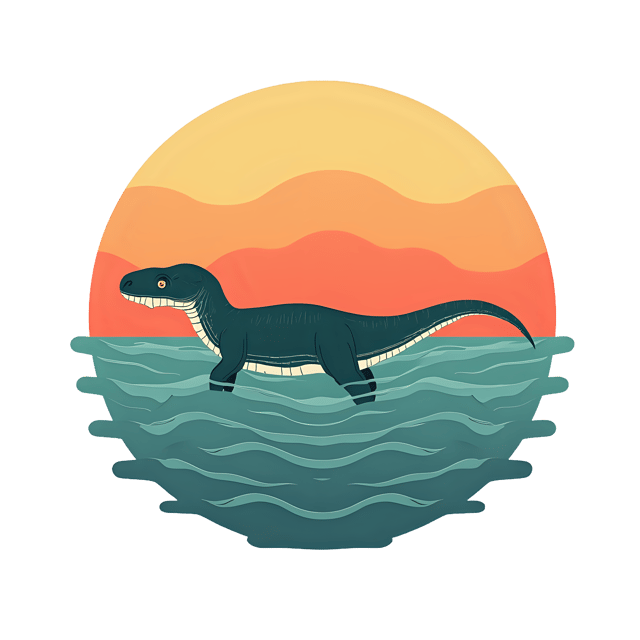 Free transparent PNG: Plesiosaurus Swimming Transparent Background PNG for Ancient Sea Creatures and Marine Art