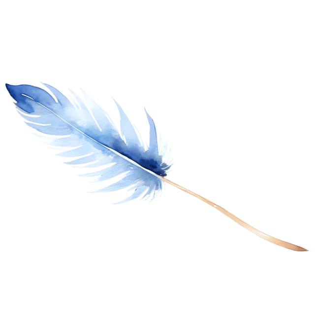 Free transparent PNG: Transparent Watercolor Feather Illustration – Gentle Clipart for Designers