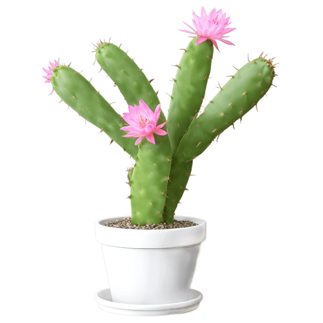 Free transparent PNG: Easter Cactus Transparent PNG Design for Floral and Decorative Uses