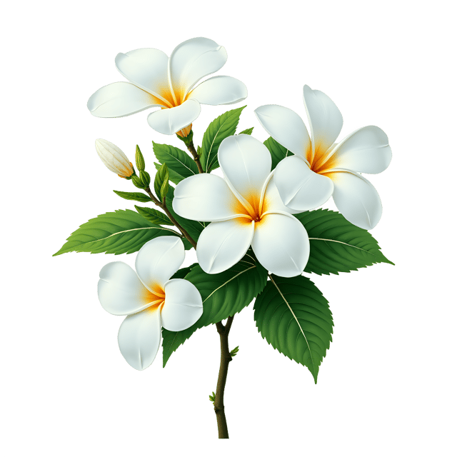 Free transparent PNG: Fragrant Jasmine Plant PNG with Transparent Background for Floral Design and Crafts