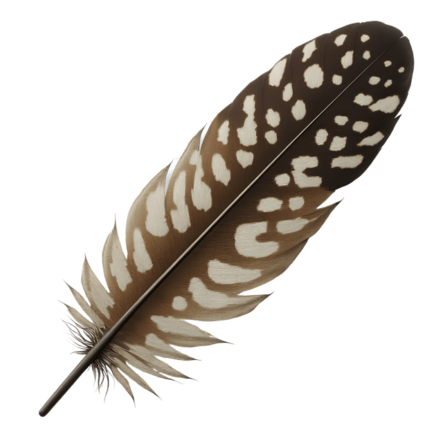 Free transparent PNG: Owl Feather  Detailed Clipart with Shadowed Barbs, free download png
