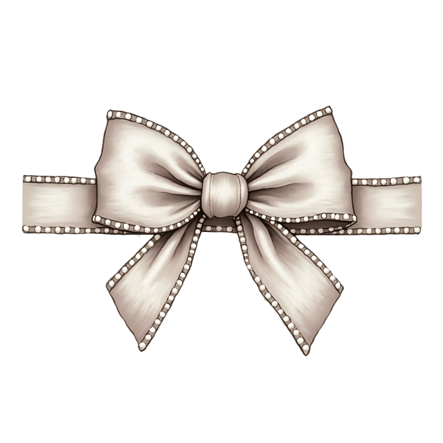 Free transparent PNG: Pearl-Trimmed Ribbon with Soft Bow  Elegant Clipart, free downloadable png