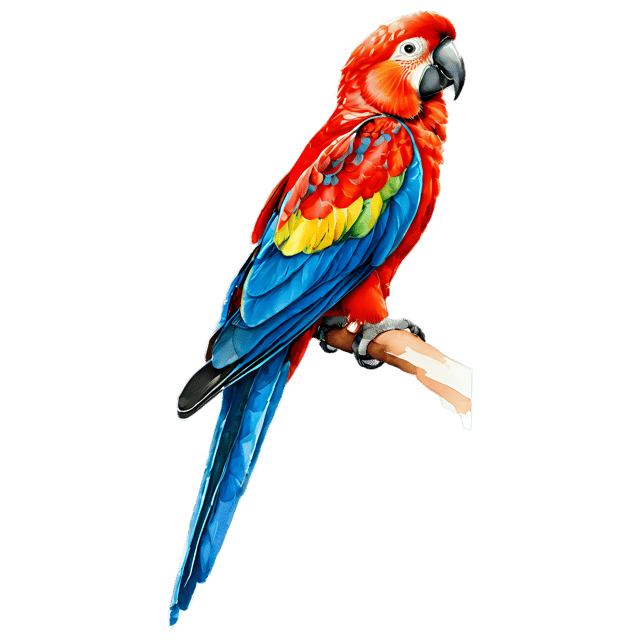 Free transparent PNG: Transparent Parrot Watercolor Illustration – Gentle Clipart for Design